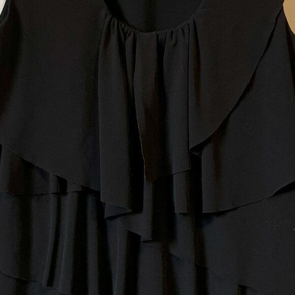 Black Witchy Shabby Chic Tier Ruffled Tank Top - Picture 5 of 7